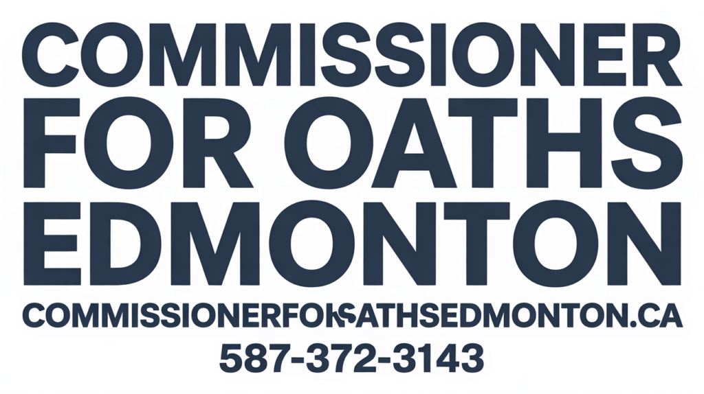 Commissioner for oaths Edmonton