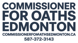 Commissioner for oaths Edmonton