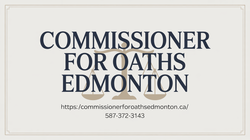 Commissioner for oaths appointment in edmonton