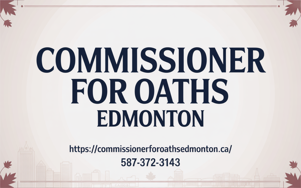 Fast commissioner for oaths in edmonton