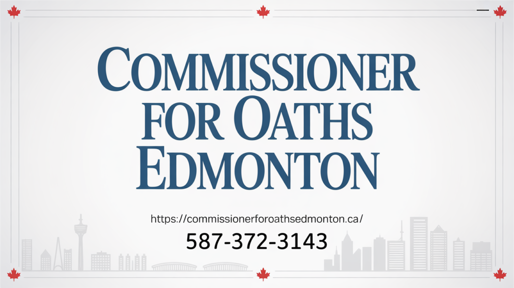 commissioner of oaths west edmonton
