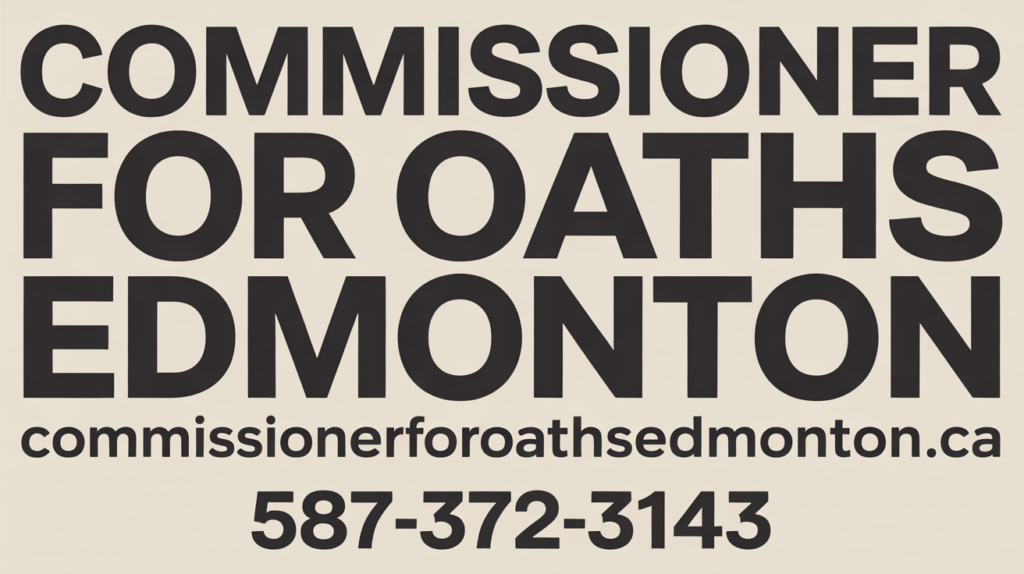 alberta commissioner for oaths quick documentation